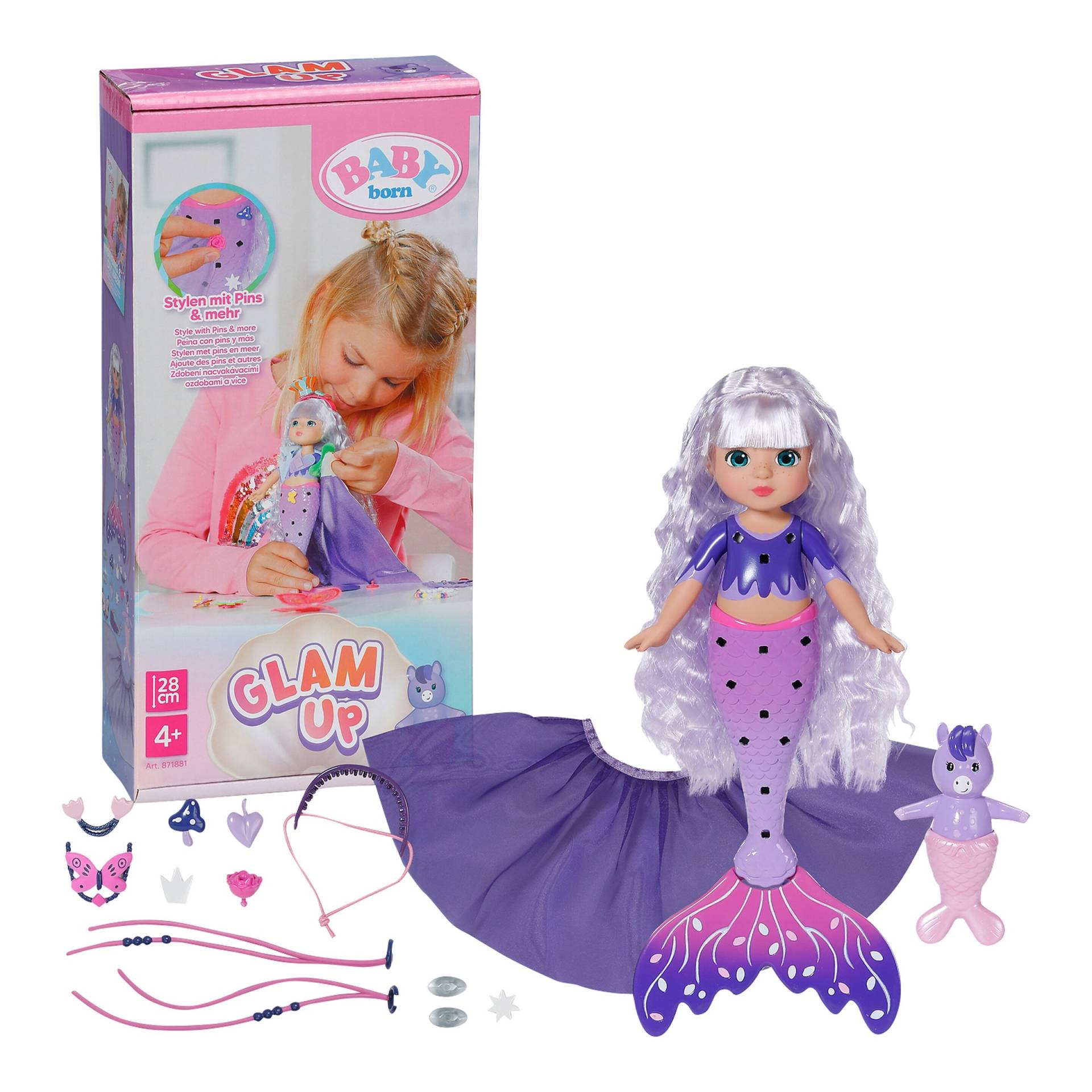 Zapf Creation Baby Born Puppe Meerjungfrau Glam Up Aura von Zapf Creation