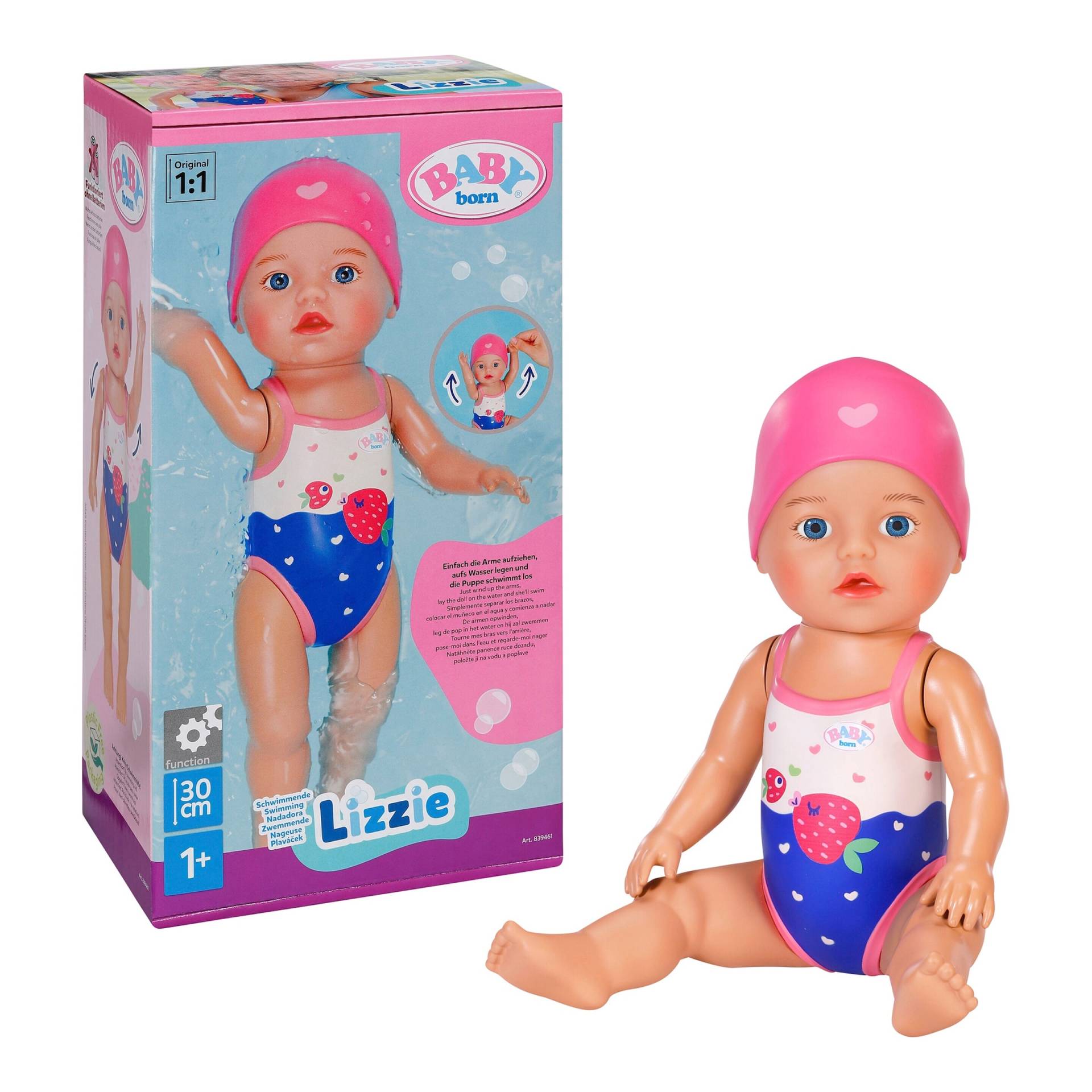 Zapf Creation Baby Born Puppe Schwimmende Lizzie 30cm von Zapf Creation