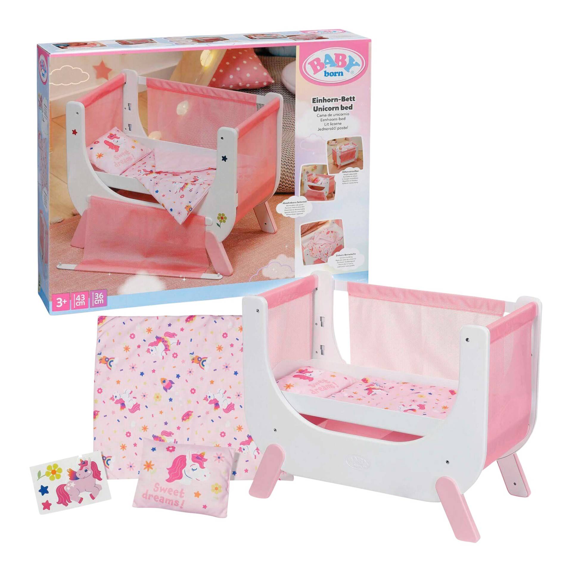 Zapf Creation Baby Born Puppen Beistellbett Einhorn Zapf Creation Baby Born Puppen Beistellbett Einhorn von Zapf Creation
