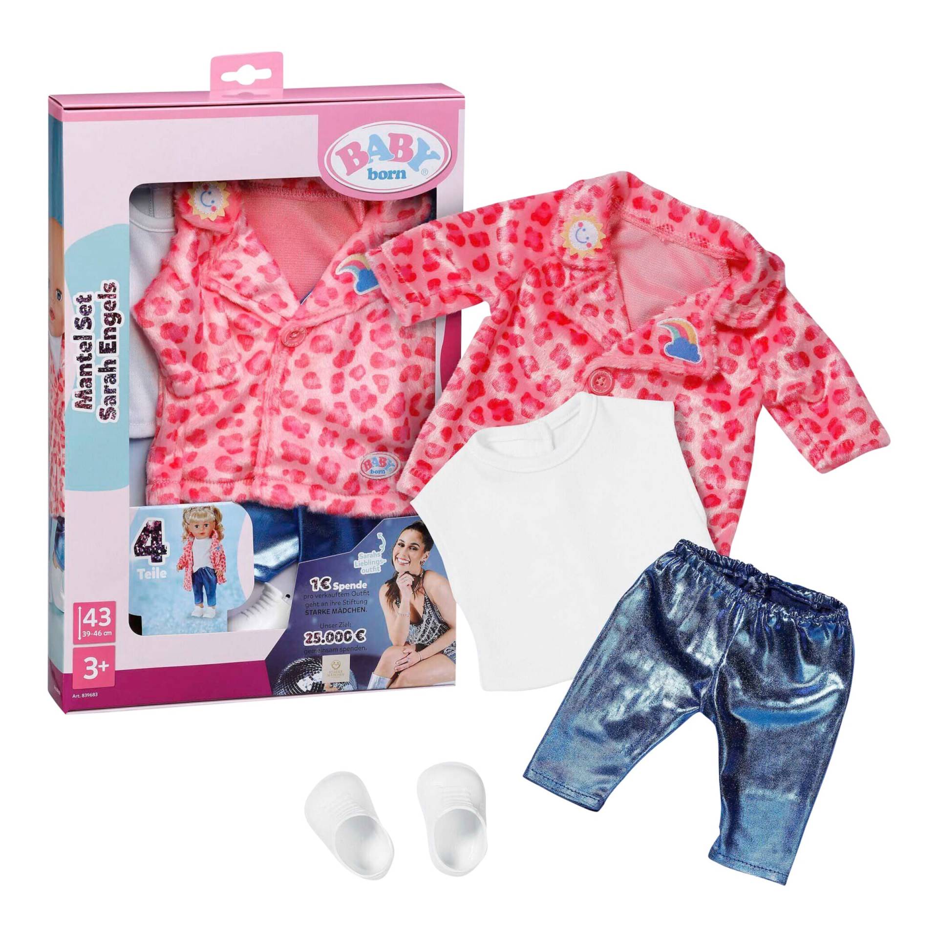Zapf Creation Baby Born Puppen Outfit Coat Set Sarah Engels 43cm von Zapf Creation