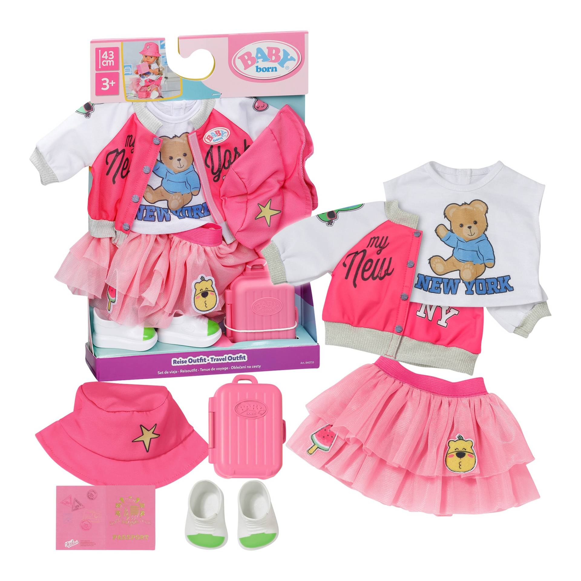 Zapf Creation Baby Born Puppen Outfit Deluxe Reise 43cm von Zapf Creation