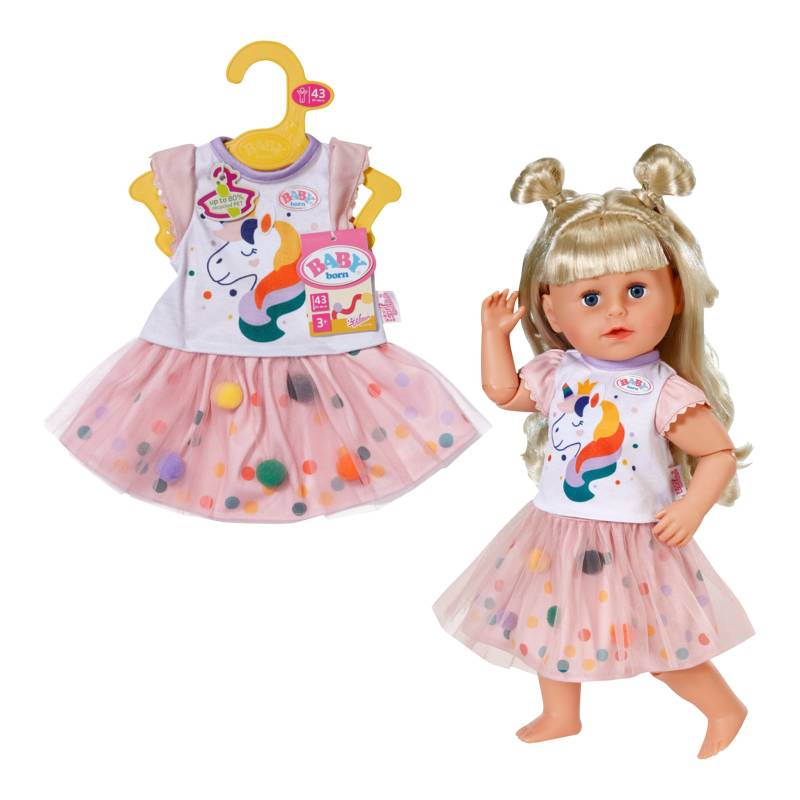 Zapf Creation Baby Born Puppen Outfit Einhornkleid mit Tutu 43cm von Zapf Creation