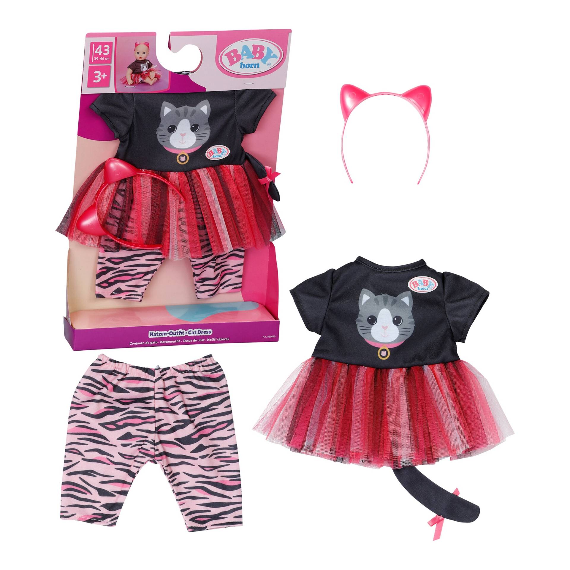 Zapf Creation Baby Born Puppen Outfit Katzen 43cm von Zapf Creation