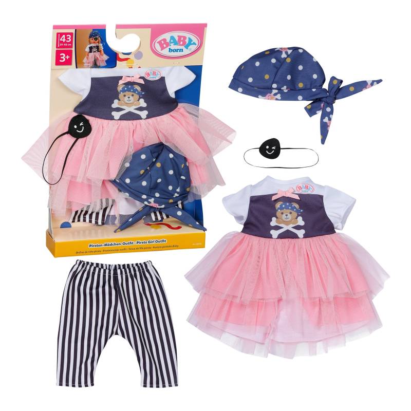 Zapf Creation Baby Born Puppen Outfit Piratenmädchen 43cm von Zapf Creation