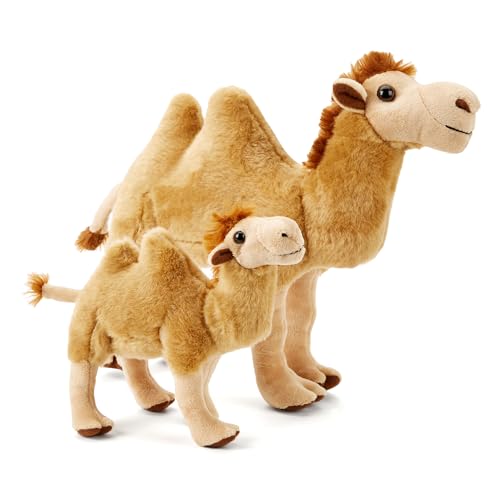 Zappi Co 100 % recyceltes Bactrian Camel Plüsch, Twin-Set (groß + klein), weich, kuschelig, umweltfreundlich, Kollektion für Neugeborene von Zappi Co