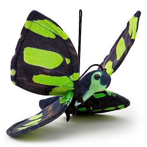 Zappi Co 100% recyceltes Plüsch-Malachit Schmetterling Spielzeug (28,5cm Breite) Gestopftes, weiches, kuscheliges, umweltfreundliches Tiersammlung für das Neugeborene Kind, erstes Kind von Zappi Co