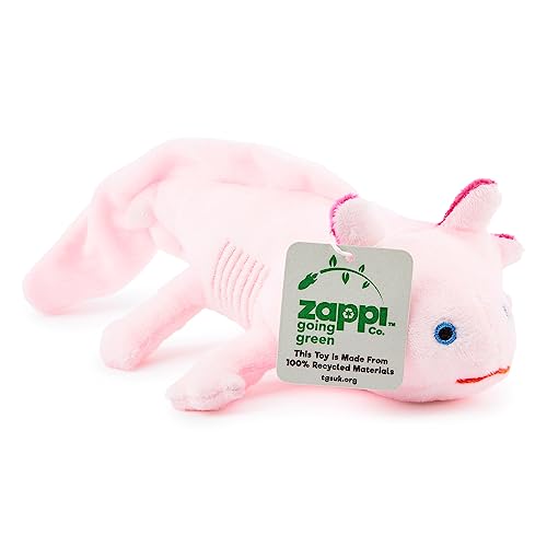 Zappi Co 100% recyceltes Plüschtier, Axolotl (22cm Länge) Weiches, kuscheliges, umweltfreundliches Tiersammlung für Neugeborenes Kind Erstes Kind von Zappi Co