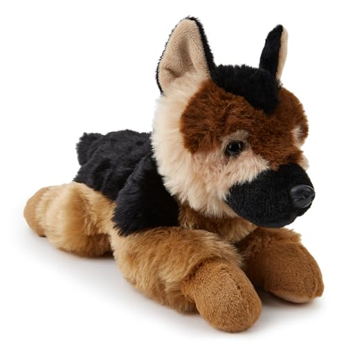 Zappi Co Deutscher Schäferhund Plüschhund (28 cm) - Treuer, Kuscheliger Hund, Umweltfreundlich, Perfekt für verspielte Kinder, Recyceltes Material von Zappi Co