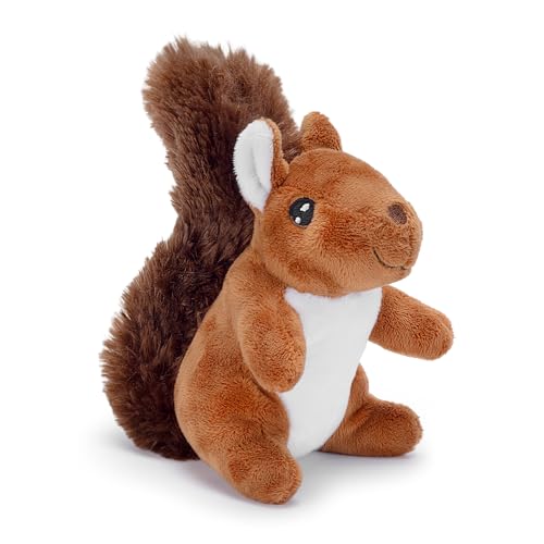 Zappi Co Eichhörnchen Kuscheltier (15 cm) – 100% recyceltes, umweltfreundliches Plüschtier – superweich & anschmiegsam – für Neugeborene, Babys & Kleinkinder von Zappi Co