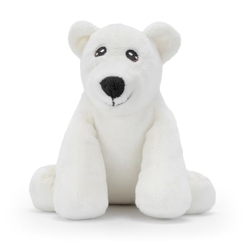 Zappi Co Eisbär Kuscheltier (15 cm) – 100% recyceltes, nachhaltiges Plüschtier – flauschig weich & kuschelig – für Babys, Neugeborene & Kleinkinder von Zappi Co