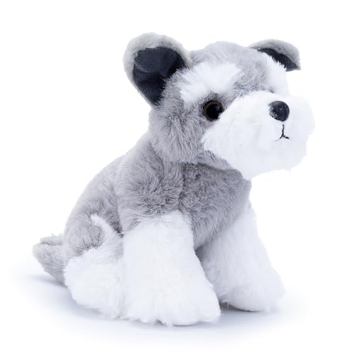 Zappi Co Ernie der Schnauzer Plüschhund (15cm) - Schnauzer-Welpe - Weich, Kuschelig, Recycelt - Charmanter Kleiner Hunde-Freund von Zappi Co