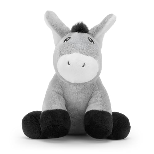 Zappi Co Esel Kuscheltier (15 cm) – 100% recyceltes, umweltfreundliches Plüschtier – weich, nachhaltig & babyfreundlich – für Neugeborene, Babys & Kleinkinder von Zappi Co