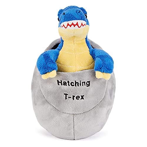 Zappi Co Kinder-Eier-Spielzeug, gefüllt, weich, kuschelig, T-Rex, schlüpfendes Dinosaurier-Ei, 20 cm, Safari-Tier-Kollektion, Plüsch-Teddy, Neugeborene, erstes Kind von Zappi Co