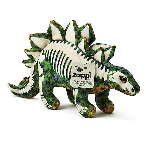 Zappi Co Kinder's Weiches Kuscheliges Plüschtier - Perfekte weiche Spielgefährten für Kinder im bedruckten Stil (39cm Länge) (Stegosaurus Dinosaurier) von Zappi Co