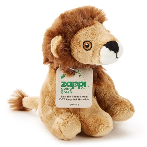 Zappi Co Löwe 18 cm Plüschtier Realistisches Weiches Kuscheltier, Majestätisch & Lebensecht, Großartig für Spiel & Bildungszwecke, Auf TikTok vorgestellt (18cm Länge) von Zappi Co