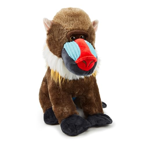 Zappi Co Mandrill Plüschtier (30 cm Länge) - Lebhaftes und weiches Affenplüsch, ideal für Tropische Erkundungen von Kindern von Zappi Co