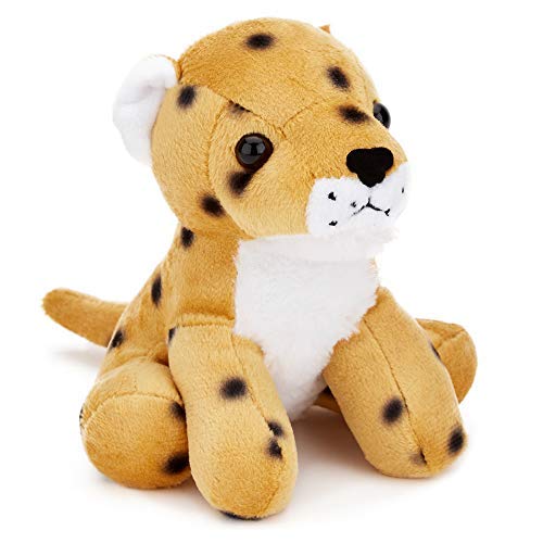 Zappi Co Kinder Kuschelweiches Plüschtier - Perfekte kuschelige Spielgefährten für Kinder Geburtstage und besondere Anlässe(12-15cm) (Gepard) von Zappi Co