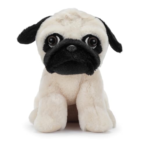 Zappi Co Mops Kuscheltier (22cm) Treuer Mopsfreund zum Kuscheln – Weich, Flauschig & Nachhaltig – Knuffiges Gesicht mit Charakter von Zappi Co