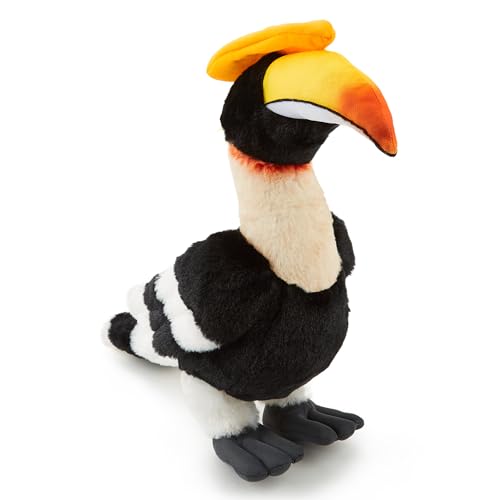 Zappi Co Nashornvogel Plüschtier (37 cm Höhe) - Majestätisches und kuscheliges Stofftier, ideal für bildendes Spielen von Kindern von Zappi Co