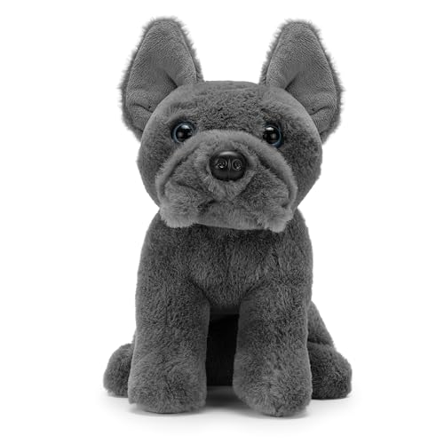 Zappi Co Pierre – Französische Bulldogge Kuscheltier (Grau, 22cm) Grauer Frenchie zum Liebhaben – Weich, Kuschelig & Umweltfreundlich – Stilvoller Begleiter im Kompaktformat von Zappi Co