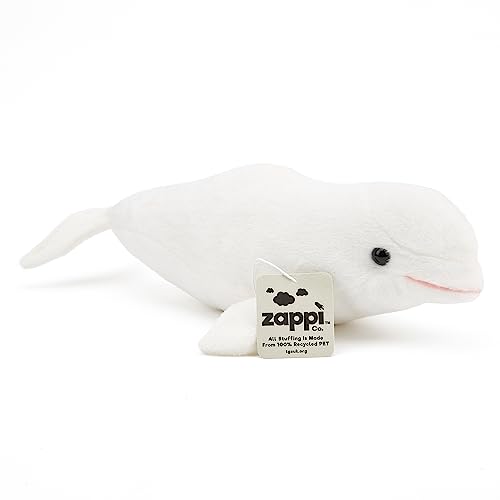 Zappi Co Plüschtier, Belugawal (32cm Länge) Weiches, kuscheliges, umweltfreundliches Tiersammlung für Neugeborenes Kind Erstes Kind von Zappi Co