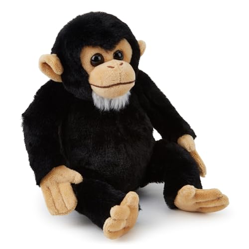 Zappi Co Schimpanse Plüschtier (20 cm Länge) - Freundliches und umarmbares Schimpansen-Plüsch, ideal für Kinder, die Primaten lieben von Zappi Co