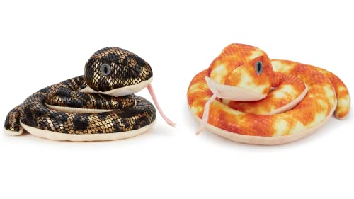 Zappi Co Kinder Kuschelweiches Plüschtier - Perfekte kuschelige Spielgefährten für Kinder Geburtstage und besondere Anlässe(12-15cm) (Anaconda + Python) von Zappi Co