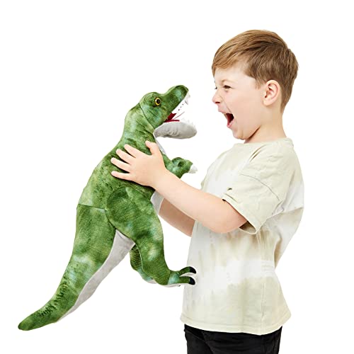 Zappi Co Weich gefülltes Kuscheltier für Kinder T-rex (Grün) Plüschtier (48-50 cm Höhe) Safari-Tiere Kollektion Plüschteddy Neugeborenes erstes Kind von Zappi Co