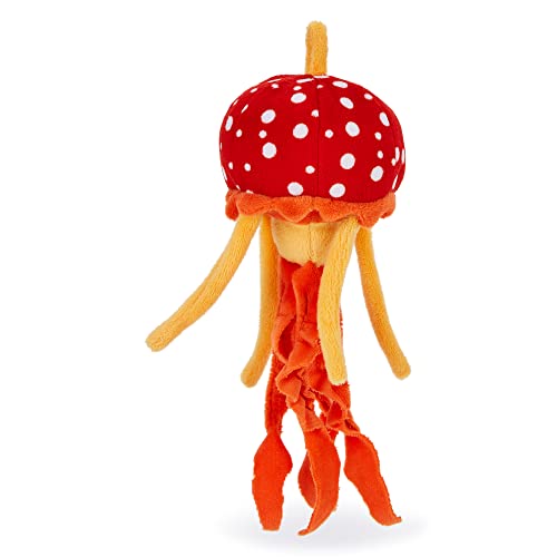 Zappi Co Weich gefülltes Kuscheltier für Kinder Qualle (Rot/Orange) Plüschtier (18-20 cm) Safari-Tiere Kollektion Plüschteddy Neugeborenes erstes Kind von Zappi Co