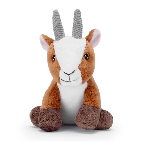Zappi Co Ziegen Kuscheltier (18 cm) – 100% recyceltes, umweltbewusstes Plüschtier – extra weich & babygeeignet – für Neugeborene, Babys & Kleinkinder von Zappi Co
