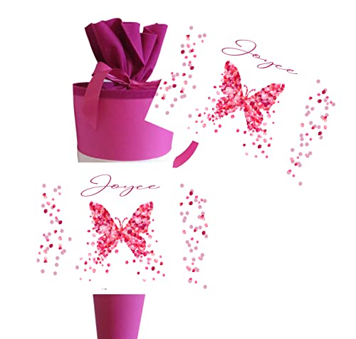 Schultüte Mädchen personalisiert mit Namen/Schmetterling Motiv – Personalisiere Deine Zuckertüte als Geschenk zur Einschulung - 70 cm groß pink - NEU Schultüte Mädchen personalisiert mit Namen/Schmetterling Motiv – Personalisiere Deine Zuckertüte als Geschenk zur Einschulung - 70 cm groß pink - NEU von Zarto