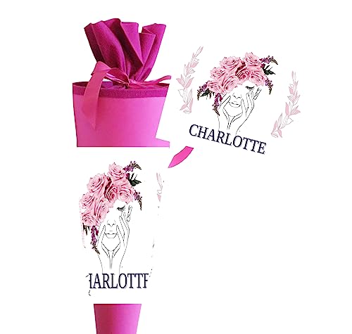 Schultüte für Mädchen personalisiert mit Namen – Personalisiere Deine Zuckertüte als Geschenk zur Einschulung - 70 cm groß pink - NEU Schultüte für Mädchen personalisiert mit Namen – Personalisiere Deine Zuckertüte als Geschenk zur Einschulung - 70 cm groß pink - NEU von Zarto