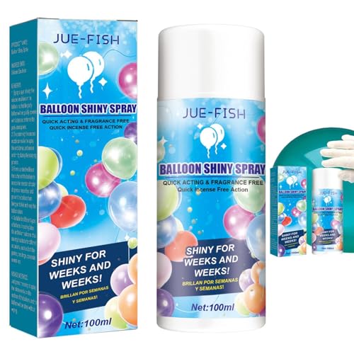 Zasdvn Ballonglanzspray 100 Ml | Aerosol Ballon Spray, Shiny Glow Balloons Spray, Kein Tropfen Brighter Spray, Balloon High Shine Spray For Balloons, Präziser Nebel Für Lange Haltbarkeit Und Glanz von Zasdvn