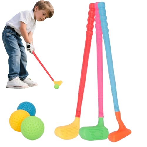 Zasdvn Golfset Für Kleinkinder - Kleinkinder Spielzeug Golfschlägerset Mit Bällen | Bewegungsspiel Für Draußen Und Drinnen Zur Familienzeit Mit Lernförderung Für Garten Und Zuhause,Familienspiel Für von Zasdvn