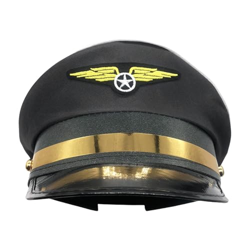 Zasdvn Pilotenmütze,Pilotenmütze Erwachsene | Flugzeug Kostüm Hut Matrosen Hut Mütze - Airline-Motto-Party-Pilotenhut, erwachsener Marinepilot-Airline-Kapitänshut für Zasdvn Pilotenmütze,Pilotenmütze Erwachsene | Flugzeug Kostüm Hut Matrosen Hut Mütze - Airline-Motto-Party-Pilotenhut, erwachsener Marinepilot-Airline-Kapitänshut für von Zasdvn