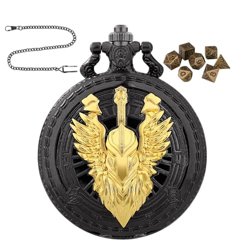 Zasdvn Taschenuhr-Gehäuse-Würfel-Set, Metall-Würfel-Set | 7X Würfel im Taschenuhrengehäuse - Reisebrettspiele für Männer und Frauen, Rollenspiel-Brettspielzubehör Zasdvn Taschenuhr-Gehäuse-Würfel-Set, Metall-Würfel-Set | 7X Würfel im Taschenuhrengehäuse - Reisebrettspiele für Männer und Frauen, Rollenspiel-Brettspielzubehör von Zasdvn