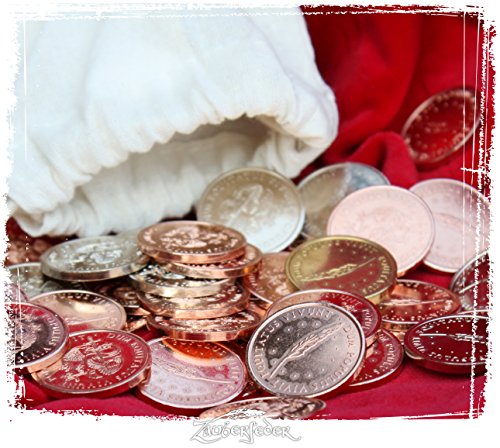 Zauberfeder GmbH LARP-Münzset Adliger (50 Münzen im Beutel) von Zauberfeder Verlag