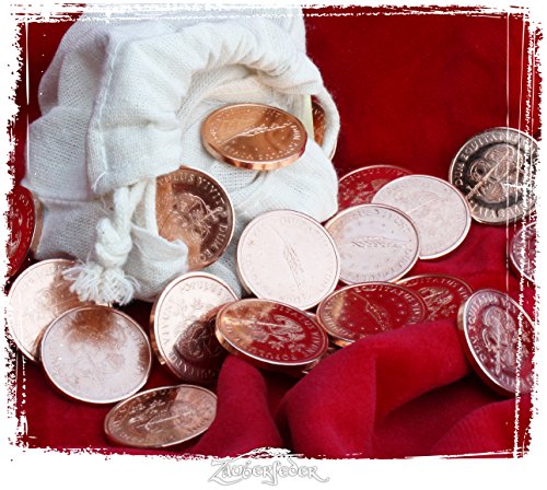 LARP-Münz-Set Bauer (20 Münzen im Beutel) von Zauberfeder Verlag