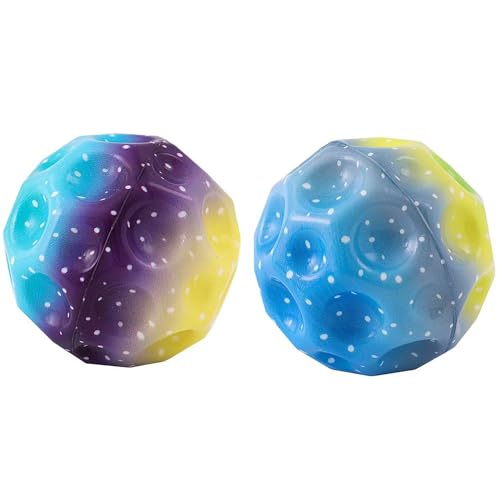 Zawinmay 2pcs Astro Jump Ball,Moon Ball,Space Ball,Jumper Ball,Astro Jump Ball Galaxy,Astro Jump Ball Moon,Astro Jumper Ball,Bouncy Ball von Zawinmay