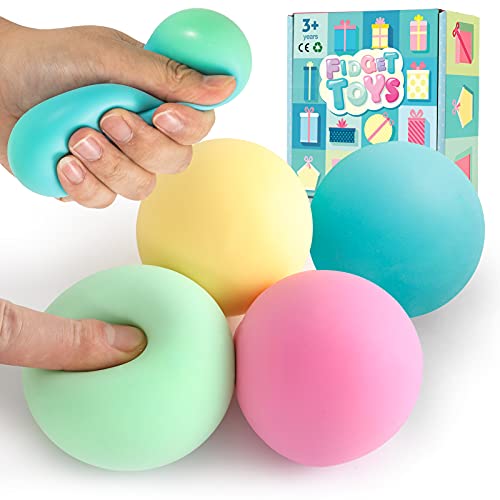 Sensory Stress Bälle für Kinder, Farbwechsel Squishy Spielzeug, weiche Anti Stress Knete Ball, Fidget Squeeze Pulver Balls für Erwachsene, Hand-Therapie,Autismus,Ruhe und Stressabbau, schöne Geschenke von ZaxiDeel