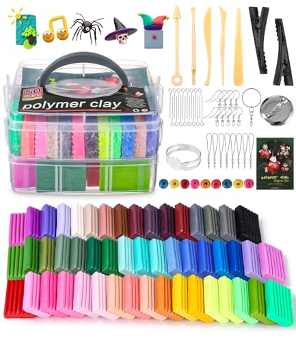 Zaxiva Polymer Clay,50 Colors Knete Oven Bake und Skulptur Ton Werkzeug kit,ausgestattet mit 6 Schnitzwerkzeugen 24 Zubehörteilen,DIY Kinder Knete,Beste Weihnachten Geburtstagsgeschenke für Kinder Zaxiva Polymer Clay,50 Colors Knete Oven Bake und Skulptur Ton Werkzeug kit,ausgestattet mit 6 Schnitzwerkzeugen 24 Zubehörteilen,DIY Kinder Knete,Beste Weihnachten Geburtstagsgeschenke für Kinder von Zaxiva