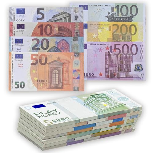 175 Blätter Spielgeld Euro Scheine Originalgröße Fake Geld, Falschgeld Falsche Geldscheine 5/10/20/50/100/200/500 Fake Money Wie Echt für Lern und Spielzwecke, Kaufladen Zubehör 175 Blätter Spielgeld Euro Scheine Originalgröße Fake Geld, Falschgeld Falsche Geldscheine 5/10/20/50/100/200/500 Fake Money Wie Echt für Lern und Spielzwecke, Kaufladen Zubehör von Zazafolora
