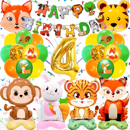Zaztytoy Waldtiere Geburtstag Deko 4 Jahre Kinder - 28Pcs Tiere Luftballon Set, 3D Gigante Helium Ballons Tiere, Einfach zu Montieren, Geeignet für Party Animals, Zoo Themen Kindergeburtstag Deko Zaztytoy Waldtiere Geburtstag Deko 4 Jahre Kinder - 28Pcs Tiere Luftballon Set, 3D Gigante Helium Ballons Tiere, Einfach zu Montieren, Geeignet für Party Animals, Zoo Themen Kindergeburtstag Deko von Zaztytoy