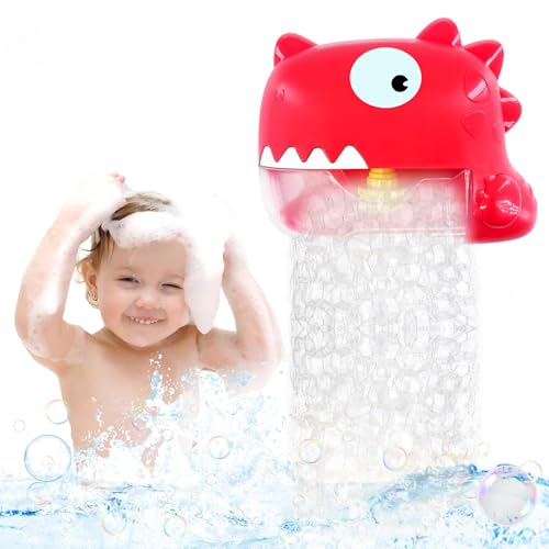 Zaztytoy Badewannenspielzeug Baby ab 1 Jahr - Dinosaurier Badespielzeug mit Musik, Seifenblasenmaschine für Badezimmer, Wasserdicht, Ideal für Badewanne und Spielzimmer, Rot Zaztytoy Badewannenspielzeug Baby ab 1 Jahr - Dinosaurier Badespielzeug mit Musik, Seifenblasenmaschine für Badezimmer, Wasserdicht, Ideal für Badewanne und Spielzimmer, Rot von Zaztytoy