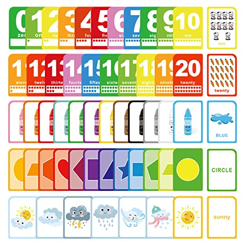 Englische Lernkarten für Kleinkinder ab 2 Jahren: Zahlen, Farben, Formen, Wetter - 52 Karten Lernspielzeug Englische Lernkarten für Kleinkinder ab 2 Jahren: Zahlen, Farben, Formen, Wetter - 52 Karten Lernspielzeug von ZazzyKid