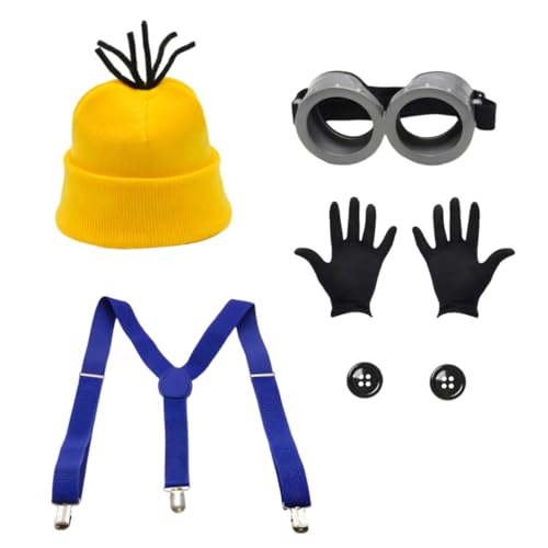 Zcbzbn 5-teiliges Steampunk-Kostüm-Set, gelbe Mütze, Brille, Handschuhe, Vintage-Cosplay-Zubehör für Erwachsene, Kinder, Halloween-Partys Zcbzbn 5-teiliges Steampunk-Kostüm-Set, gelbe Mütze, Brille, Handschuhe, Vintage-Cosplay-Zubehör für Erwachsene, Kinder, Halloween-Partys von Zcbzbn