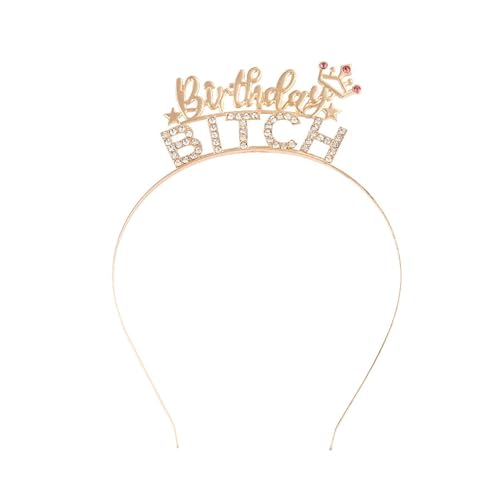 Zcbzbn Damen Geburtstag Krone, Geburtstag Stirnband, Geburtstag Tiara Prinzessin Strass Geburtstag HüNdin Stirnband, Geburtstag Party Supplies, Sweet Birthday Accessories von Zcbzbn