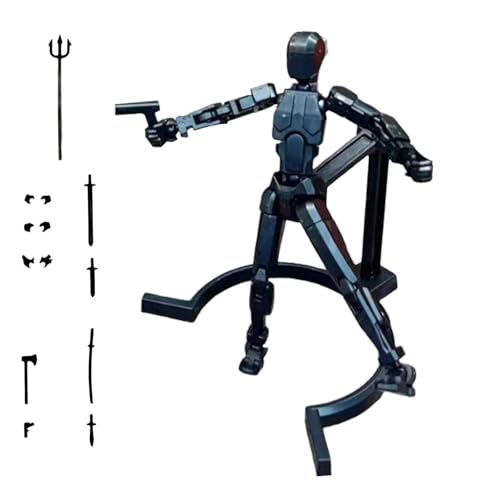 3D-gedruckte Figur,3D-Actionfiguren | Beweglicher Desktop-Roboter für den 3D-Druck - Interaktives Spielzeugset für den Schreibtisch, einzigartiges Sammlerstück für Spielebegeisterte, Kinder und Jugend von Zceplem