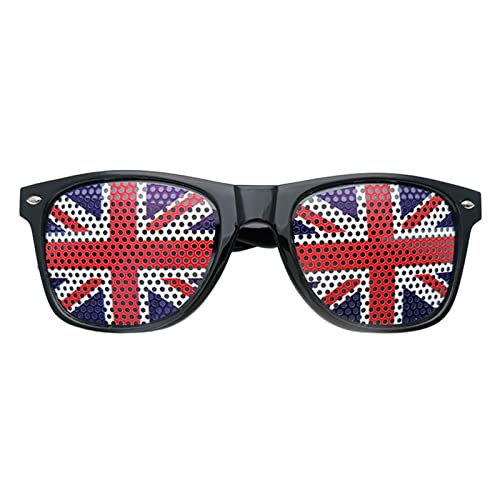 Zceplem Union Jack Flaggen Sonnenbrille, Foto Requisiten für den britischen Nationalfeiertag, lustige Foto-Requisite für Königin Jubiläums Dekorationen, britische patriotische Party-Zubehör von Zceplem