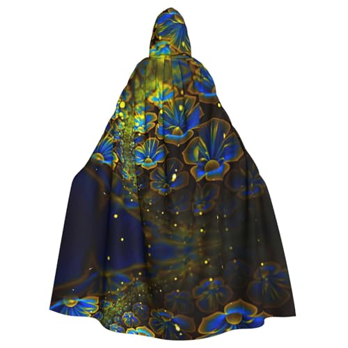 Zcmkjlg Blauer goldener Blumendruck, Halloween-Kapuzenumhang, Themenpartys, Umhang für Maskerade Zcmkjlg Blauer goldener Blumendruck, Halloween-Kapuzenumhang, Themenpartys, Umhang für Maskerade von Zcmkjlg